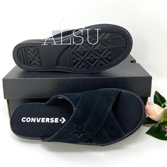 🌸Spring Sale🌸 Converse One Star Sandal Slip Suede Black Womens Size 564149C - Picture 3 of 8